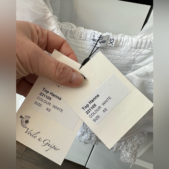 CHARO RUIZ IBIZA Hanna Off The Shoulder Top in White NWT (Size XS) - Picture 7 of 7